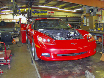 begging photo of C6 race car project